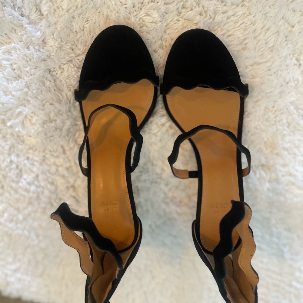 Black Scalloped Heels